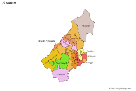 Sample Maps for Al Qassim (colored)