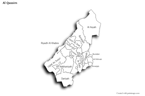 Sample Maps for Al Qassim (black-white,shadowy)