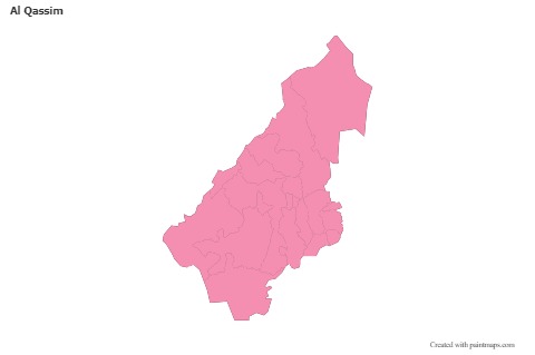 Sample Maps for Al Qassim (pink,outline)
