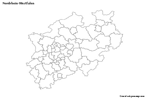 Nordrhein-Westfalen için Örnek Haritalar (siyah-beyaz)