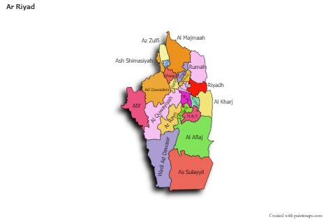 Sample Maps for Ar Riyad (colored,shadowy)