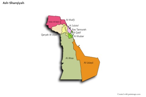 Sample Maps for Ash-Sharqīyah (colored,shadowy)
