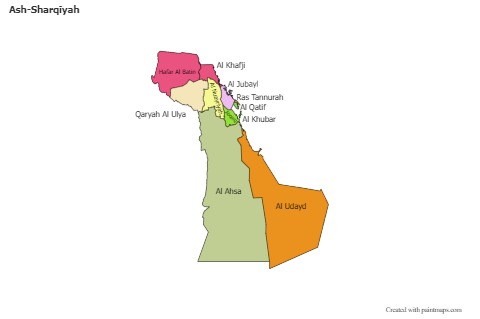 Sample Maps for Ash-Sharqīyah (colored)