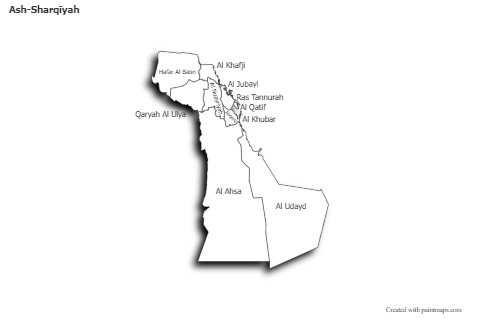Sample Maps for Ash-Sharqīyah (black-white,shadowy)