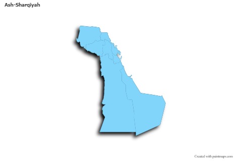 Sample Maps for Ash-Sharqīyah (blue,outline,shadowy)