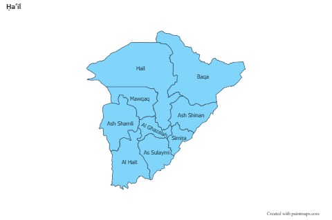 Sample Maps for Ḥaʼil (blue)
