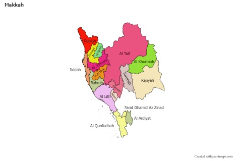 Contoh Peta untuk Makkah (berwarna)