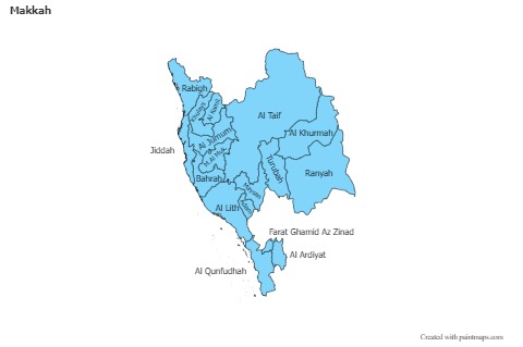Contoh Peta untuk Makkah (biru)