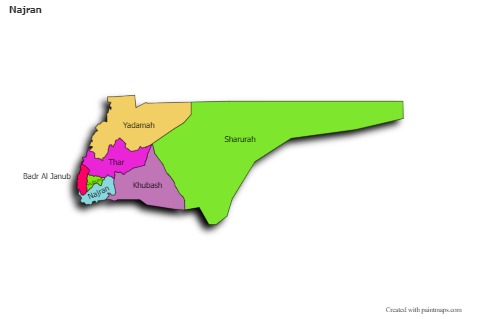 Sample Maps for Najran (colored,shadowy)