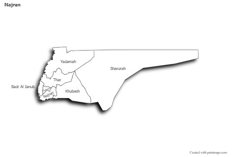 Sample Maps for Najran (black-white,shadowy)