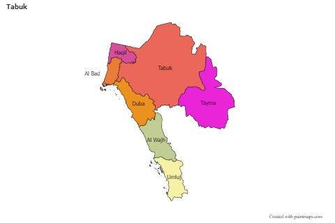 Sample Maps for Tabuk (colored)