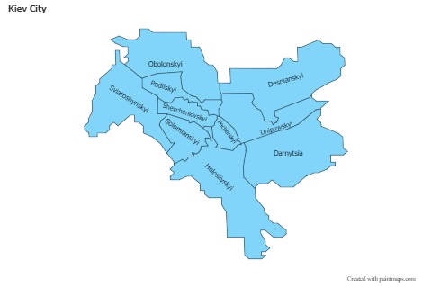 Kiev City için Örnek Haritalar (mavi)