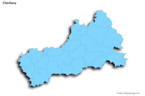Sample Maps for Cherkasy (blue,outline,shadowy)