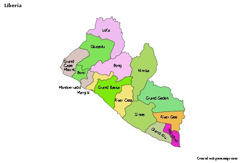 Sample Maps for Liberia (colored)