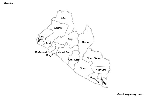 Sample Maps for Liberia (black-white)