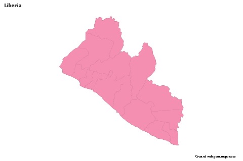 Sample Maps for Liberia (pink,outline)
