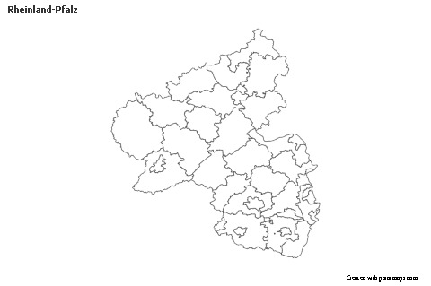 Rheinland-Pfalz için Örnek Haritalar (siyah-beyaz)