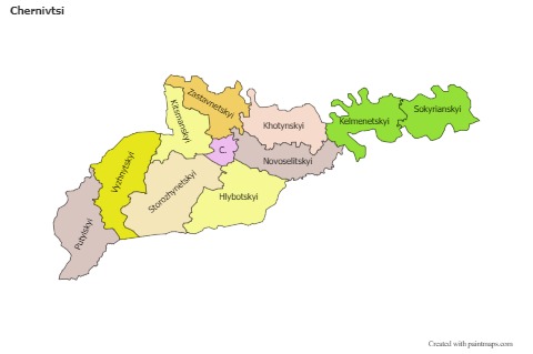 Contoh Peta untuk Chernivtsi (berwarna)