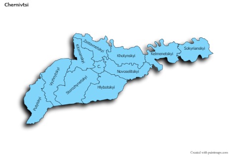 Contoh Peta untuk Chernivtsi (biru,bayangan)
