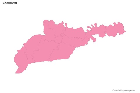 Contoh Peta untuk Chernivtsi (merah jambu,garis besar)