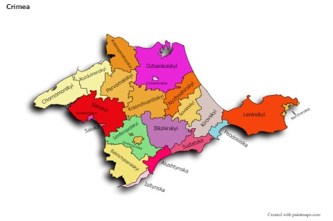 Sample Maps for Crimea (colored,shadowy)