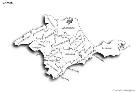Sample Maps for Crimea (black-white,shadowy)