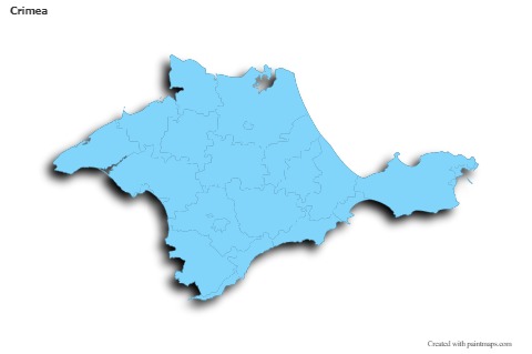 Sample Maps for Crimea (blue,outline,shadowy)
