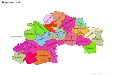 Sample Maps for Dnipropetrovs'k (colored)