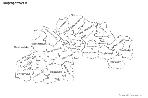 Sample Maps for Dnipropetrovs'k (black-white)