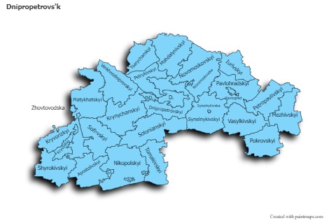 Sample Maps for Dnipropetrovs'k (blue,shadowy)