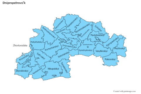Sample Maps for Dnipropetrovs'k (blue)
