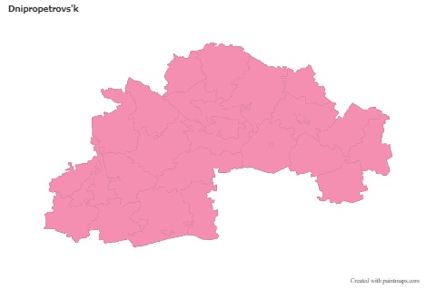 Sample Maps for Dnipropetrovs'k (pink,outline)