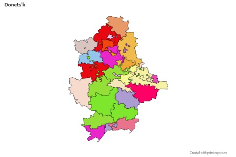 Sample Maps for Donets'k (colored)
