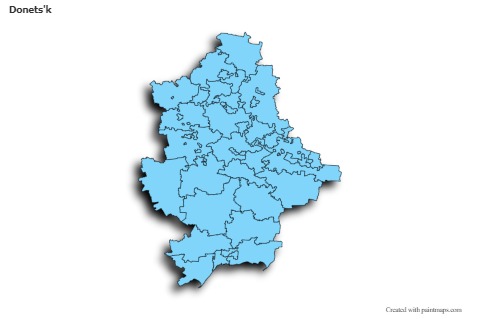 Sample Maps for Donets'k (blue,shadowy)