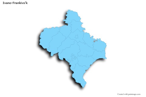 Mapas de muestra para Ivano-Frankivs'k (azul,contorno,sombrío)