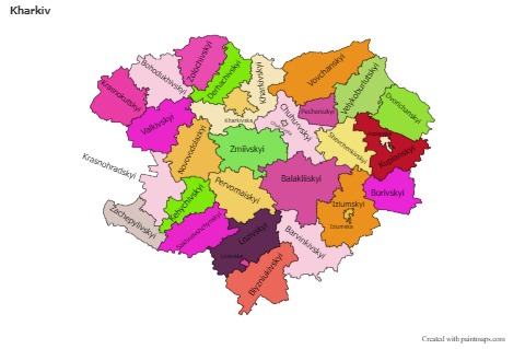 Kharkiv için Örnek Haritalar (renkli)