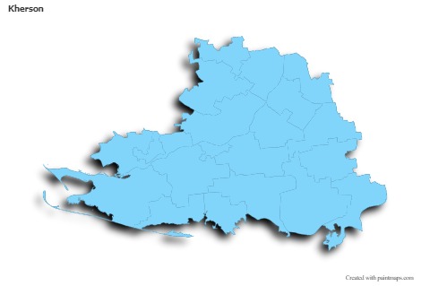 Sample Maps for Kherson (blue,outline,shadowy)