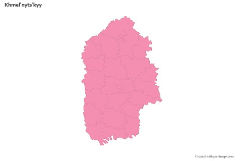Khmel'nyts'kyy için Örnek Haritalar (pembe,anahat)