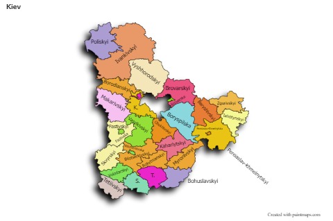 Sample Maps for Kiev (colored,shadowy)