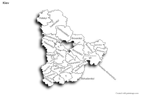 Sample Maps for Kiev (black-white,shadowy)