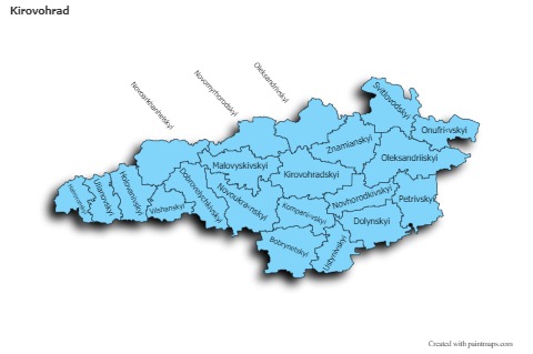 Sample Maps for Kirovohrad (blue,shadowy)