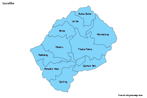 Sample Maps for Lesotho (blue)