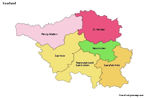 Sample Maps for Saarland (colored)