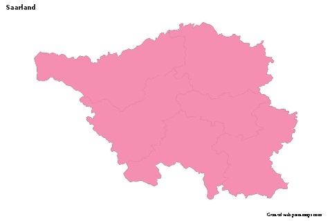 Sample Maps for Saarland (pink,outline)
