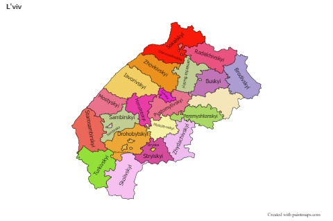Sample Maps for L'viv (colored)