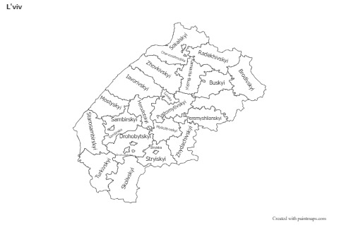 Sample Maps for L'viv (black-white)