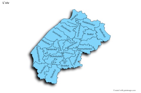 Sample Maps for L'viv (blue,shadowy)