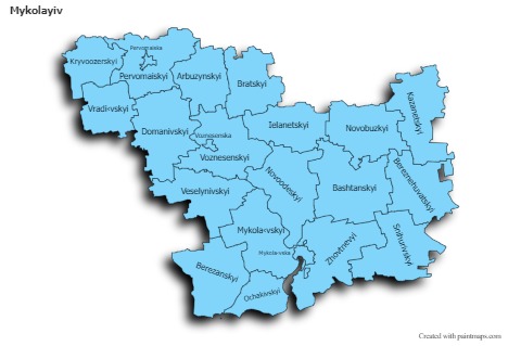 Mapas de muestra para Mykolayiv (azul,sombrío)