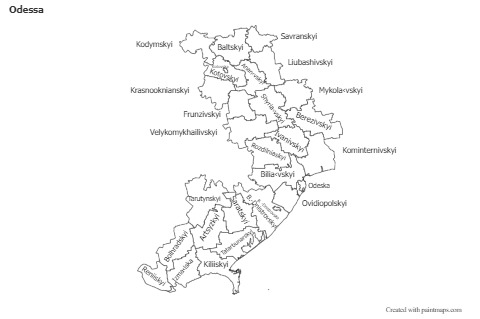Odessa için Örnek Haritalar (siyah-beyaz)