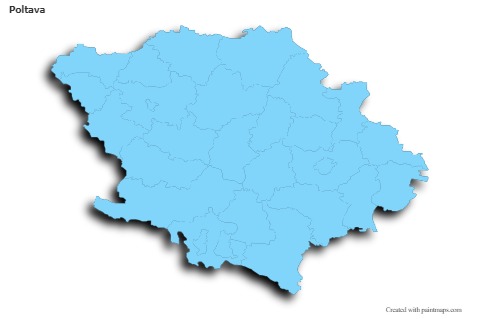 Sample Maps for Poltava (blue,outline,shadowy)